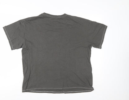 H&M Divided Women's Grey Nirvana Band T-Shirt Size 12 Casual Cotton