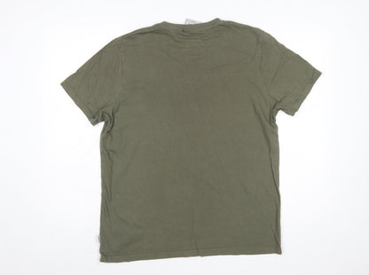 TOG24 Men’s Green Cotton Crew Neck Short Sleeve T-Shirt Size L