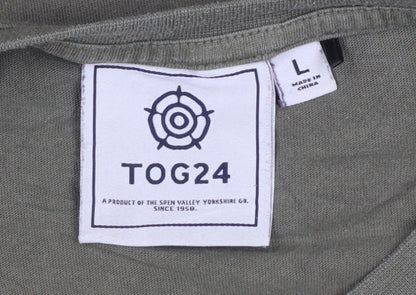 TOG24 Men’s Green Cotton Crew Neck Short Sleeve T-Shirt Size L