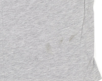 Disney Women’s Grey Cropped Mickey Mouse T-Shirt Size 10
