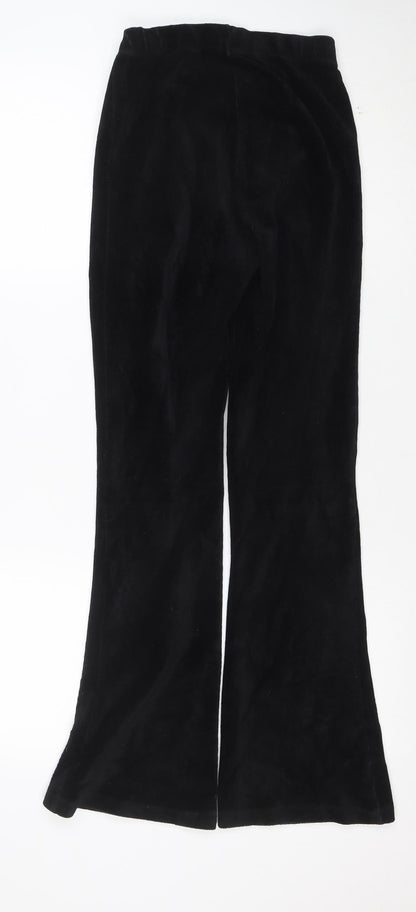 Topshop Women’s Black Petite Size 6 Corduroy Flared Trousers
