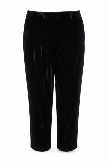 Dorothy Perkins Womens Black Velvet Trousers Size 18