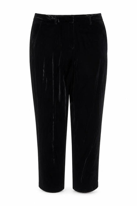 Dorothy Perkins Womens Black Velvet Trousers Size 18