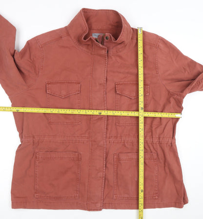 Principles Womens Brown Cotton Military Jacket Size 20