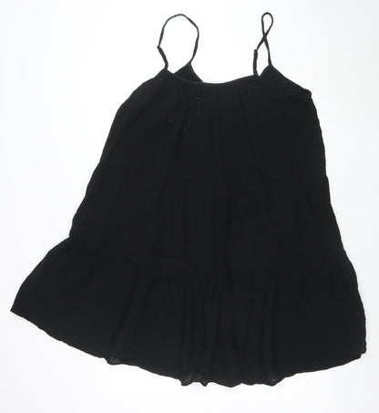H&M Womens Black M Sleeveless Halter Slip Dress Summer Cotton