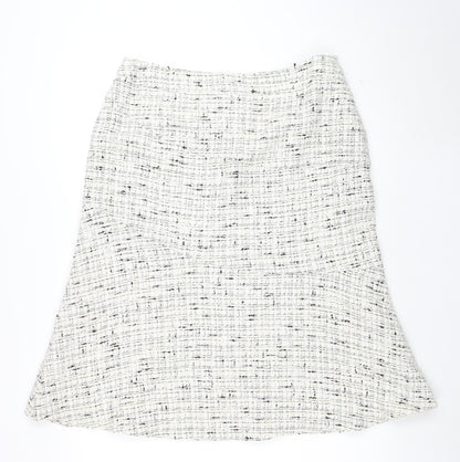 Kaliko Women Ivory Tweed Wool Pencil Skirt Size 14