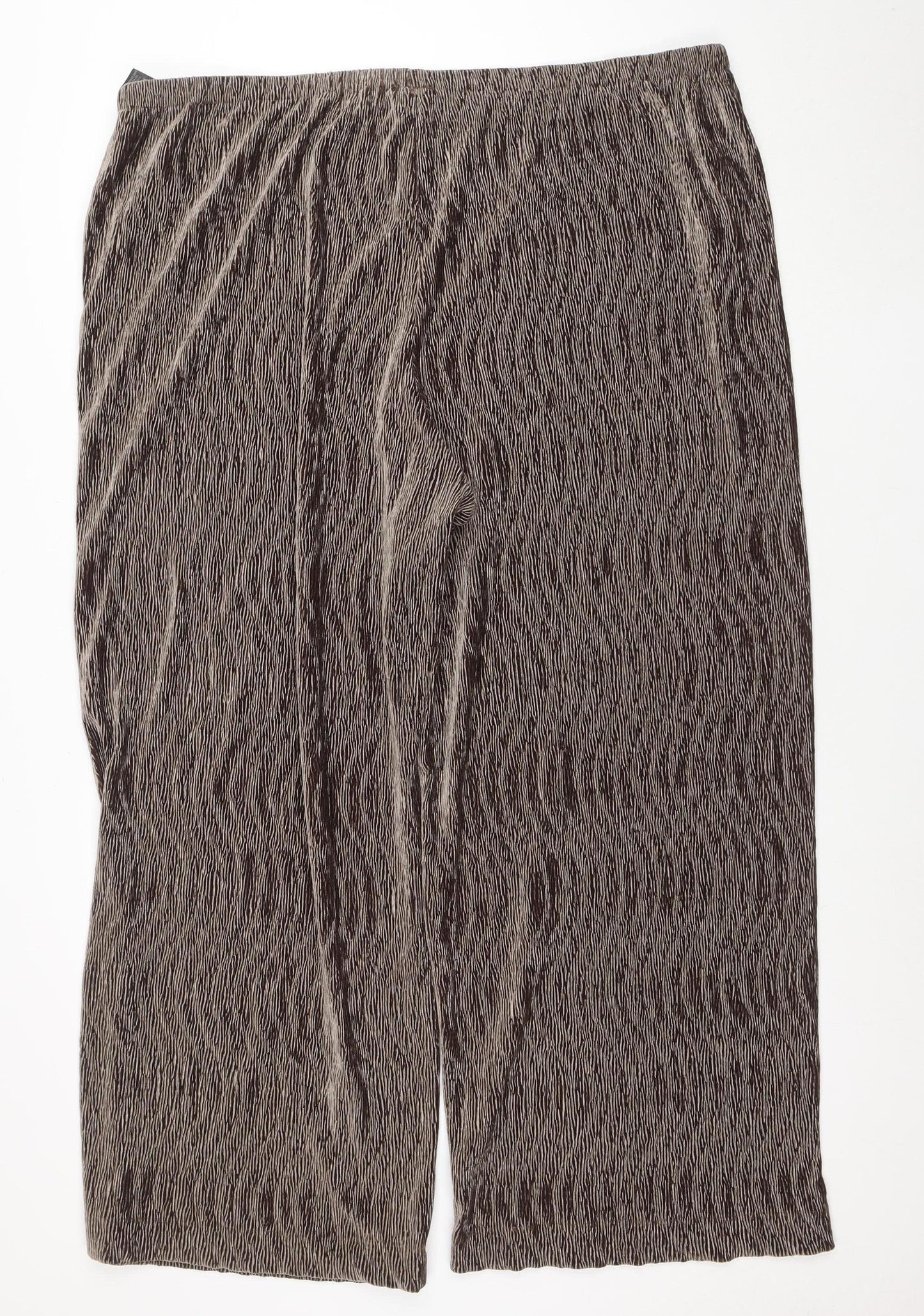 Marks and Spencer Women’s Brown Size 24 Wide-Leg Velvet Trousers
