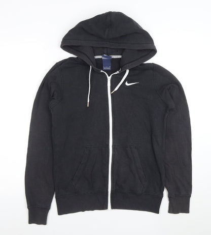 Nike Women's Black Small Full Zip Hoodie Sweatshirt Cotton Blend