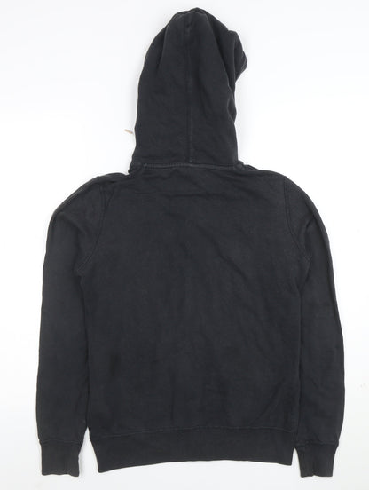 Nike Women's Black Small Full Zip Hoodie Sweatshirt Cotton Blend