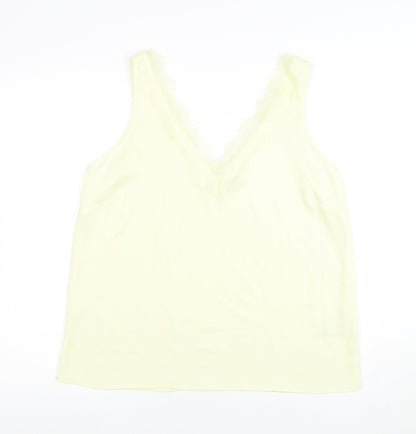 Marks and Spencer Women's Ivory Lace Trim Camisole Top Size 14