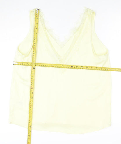 Marks and Spencer Women's Ivory Lace Trim Camisole Top Size 14