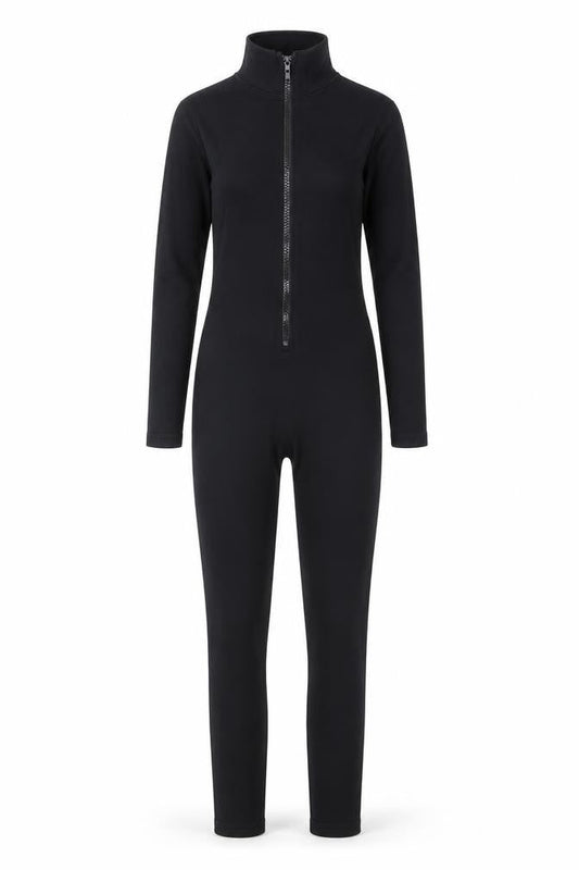 PrettyLittleThing Women Black XS Long Sleeve Zip Catsuit Jumpsuit