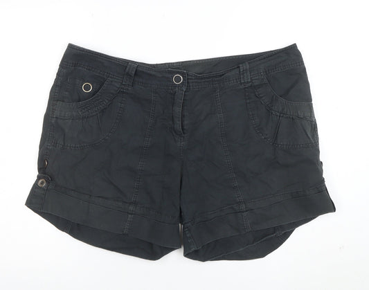 Dorothy Perkins Women's Black Size 20 Cargo Cotton Shorts