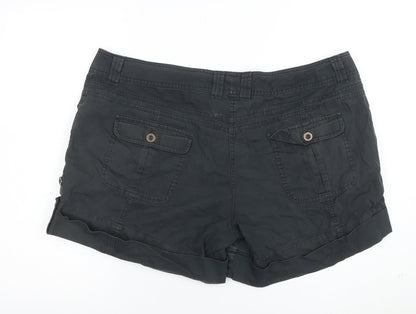 Dorothy Perkins Women's Black Size 20 Cargo Cotton Shorts