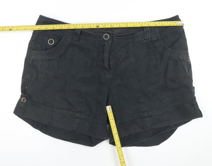 Dorothy Perkins Women's Black Size 20 Cargo Cotton Shorts
