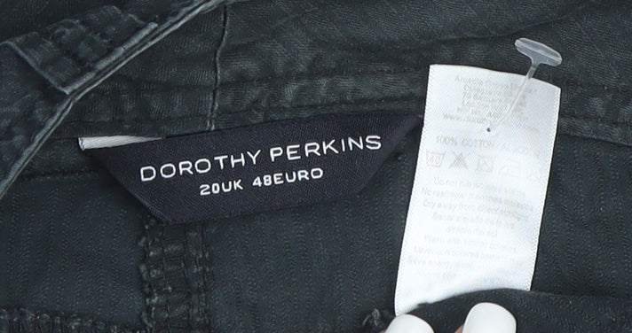 Dorothy Perkins Women's Black Size 20 Cargo Cotton Shorts