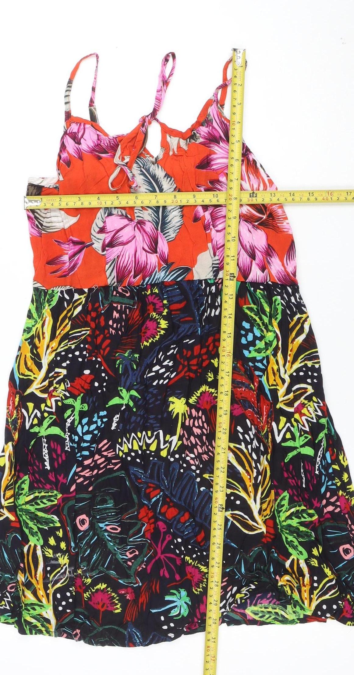Anmol Women’s Multicoloured Floral Viscose Slip Dress Size 12