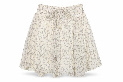 Ted Baker Women Ivory Floral Bow A-Line Silk Skirt Size 10