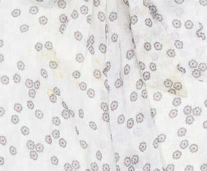 Ted Baker Women Ivory Floral Bow A-Line Silk Skirt Size 10