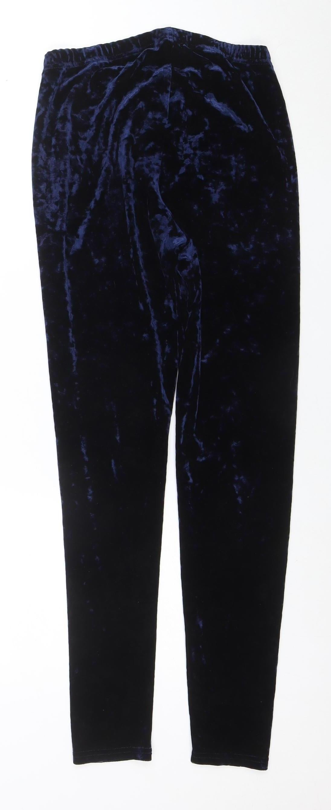 Dorothy Perkins Women’s Blue Velvet Leggings Size 12