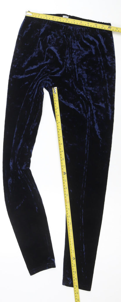 Dorothy Perkins Women’s Blue Velvet Leggings Size 12