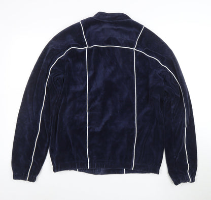 FILA Men’s Blue Full Zip Velvet Sweatshirt Size L