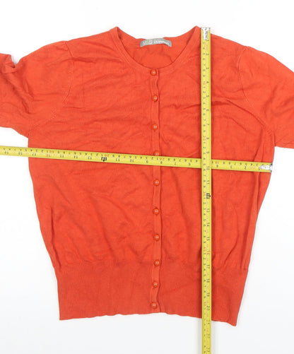 Marks and Spencer Women’s Orange Crew Neck Cardigan Size 14
