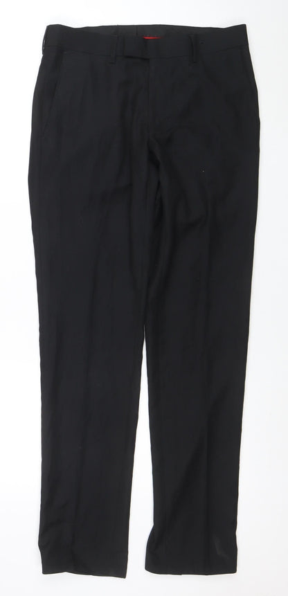 Dressmann Slim Fit Black Dress Pants 30x32 Unisex Adults Trousers
