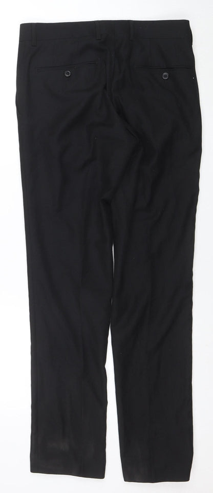 Dressmann Slim Fit Black Dress Pants 30x32 Unisex Adults Trousers