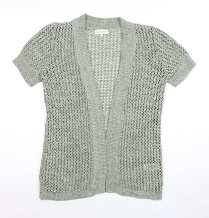 Northern Reflections Women’s Grey Open-Knit Short Sleeve Cardigan S