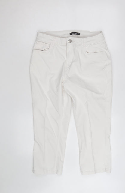 Dunnes Women Ivory Size 14 Straight Fit Stretch Jeans