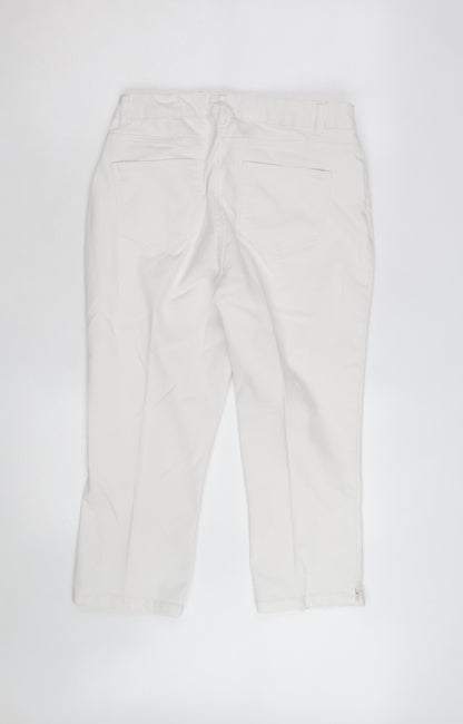 Dunnes Women Ivory Size 14 Straight Fit Stretch Jeans