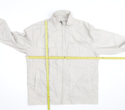 Marks and Spencer Men Beige Lightweight Full Zip Jacket L