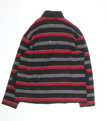 Tommy Hilfiger Men’s Multicoloured Striped 1/2 Zip Sweatshirt XL