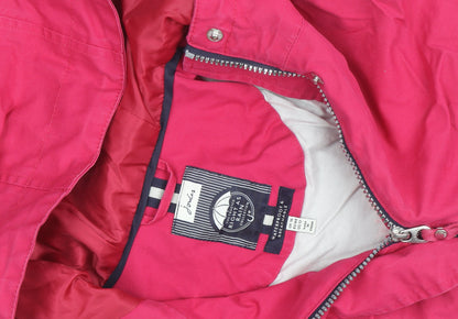 Joules Women’s Pink Hooded Waterproof Rain Coat Jacket Size 16