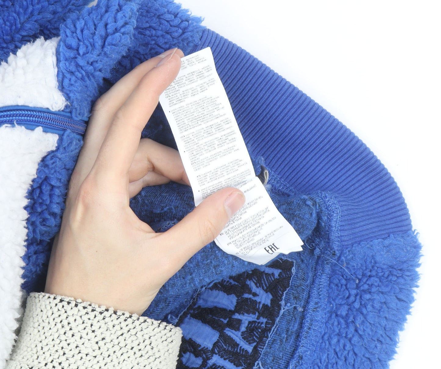 Napapijri Womens Blue Full Zip Hoodie Fleece Size 12