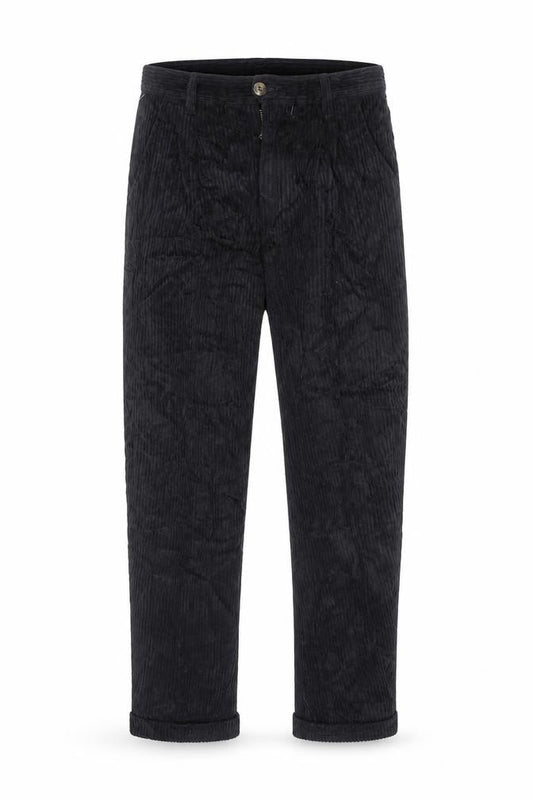Club Montana Men's Black Corduroy Trousers Size 30x33 Regular Fit