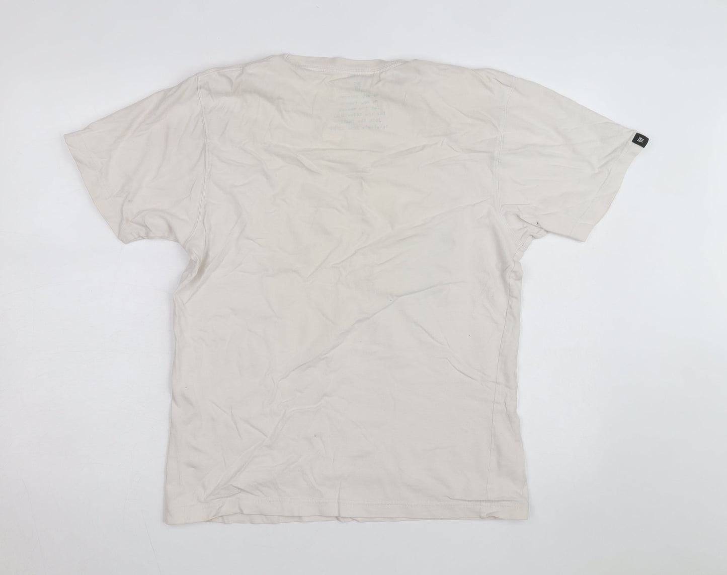 Fenchurch Men Beige Graphic Print Short Sleeve T-Shirt Size L
