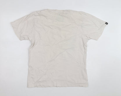 Fenchurch Men Beige Graphic Print Short Sleeve T-Shirt Size L