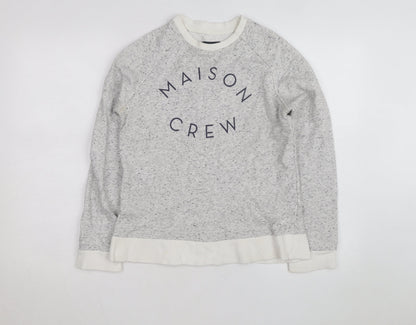 Crew Clothing Girls Grey Maison Crew Sweatshirt L Pullover Logo