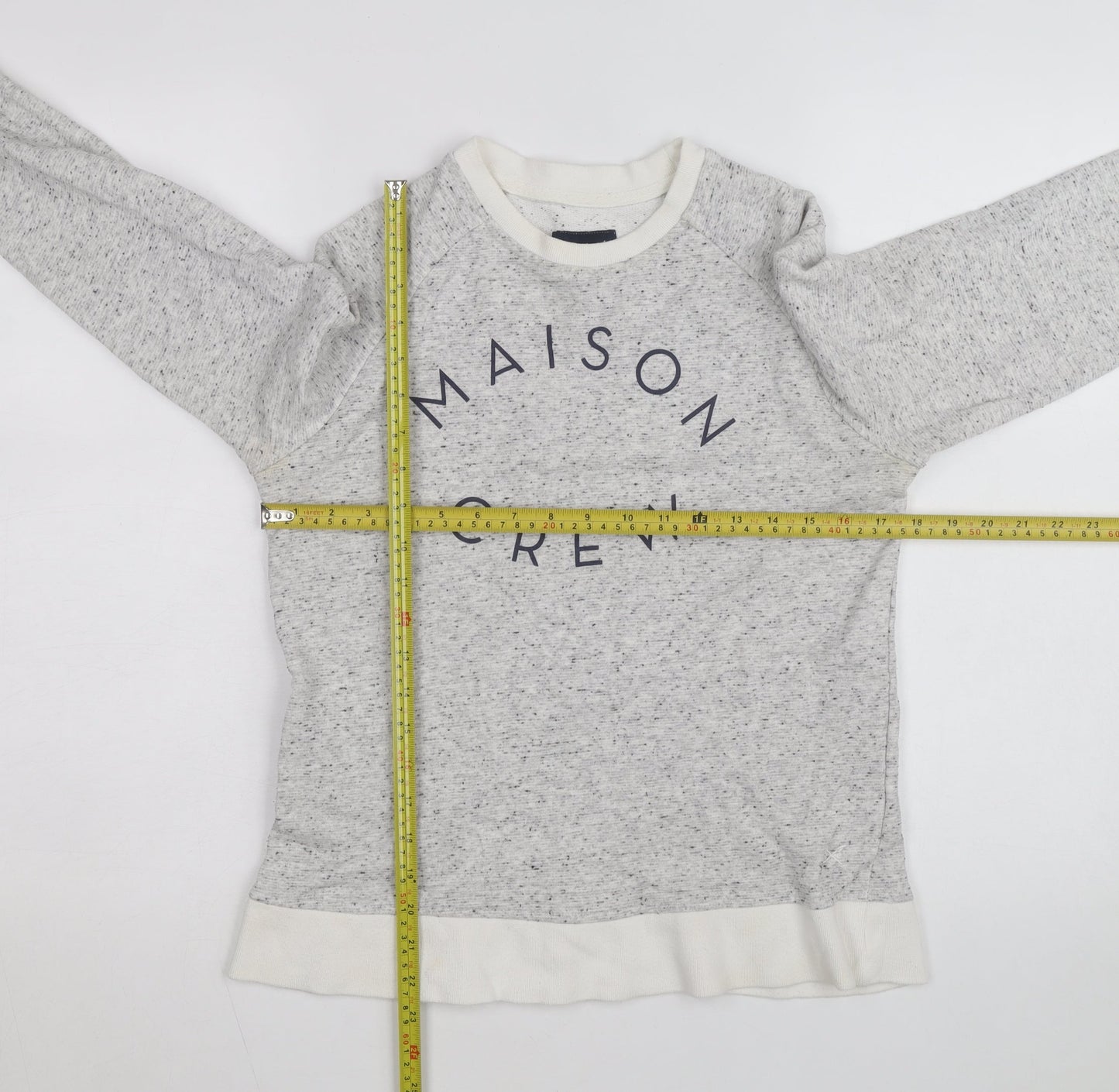 Crew Clothing Girls Grey Maison Crew Sweatshirt L Pullover Logo