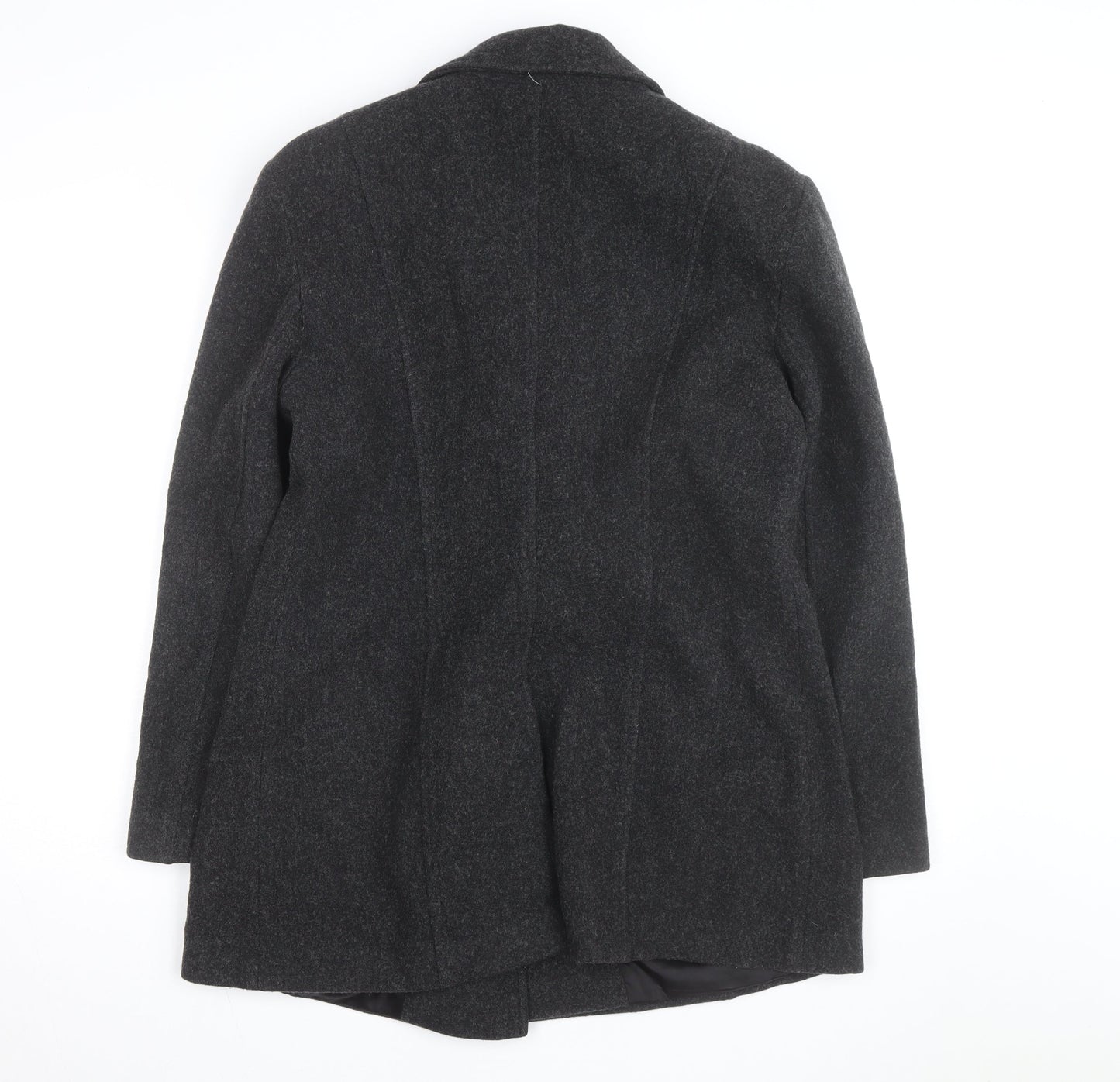 J. Percy Men's Grey Wool Pea Coat Size 42 Regular Fit Winter