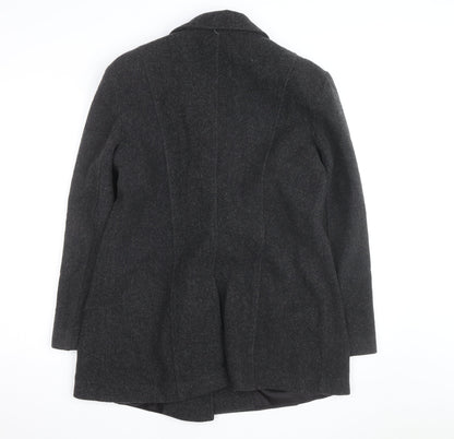 J. Percy Men's Grey Wool Pea Coat Size 42 Regular Fit Winter