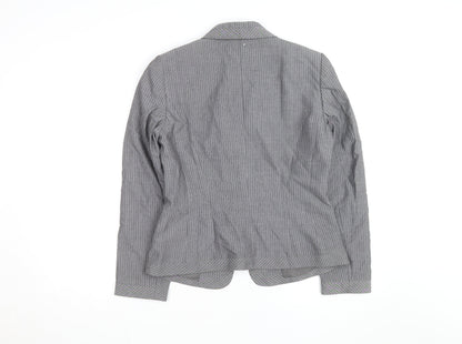 Tahari Arthur S. Levine Womens Grey Pinstripe Blazer Size 10