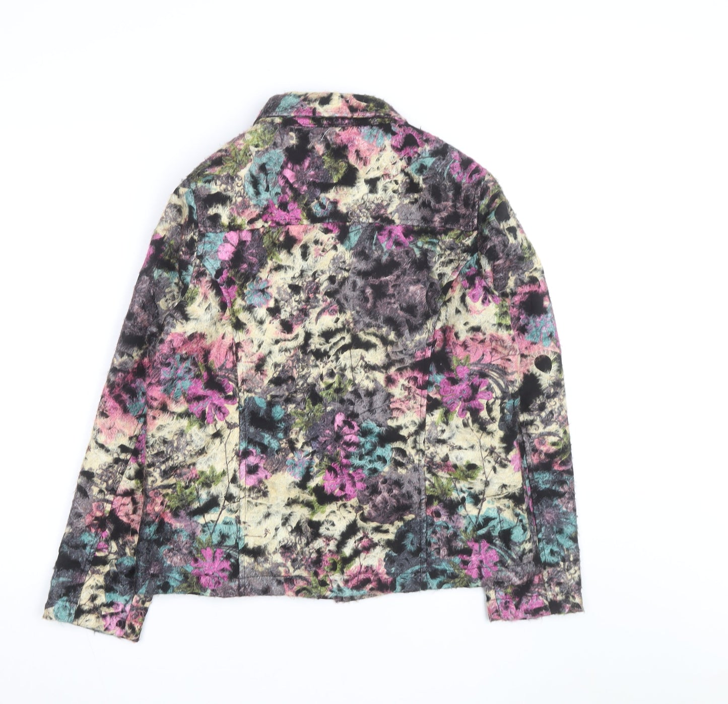 New Direction Women Multicoloured Floral Button Jacket Size M