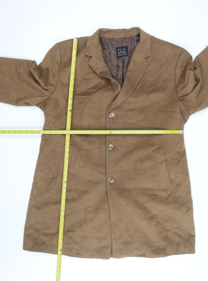 Jos A. Bank Men's Brown Wool Overcoat Size 44 Regular