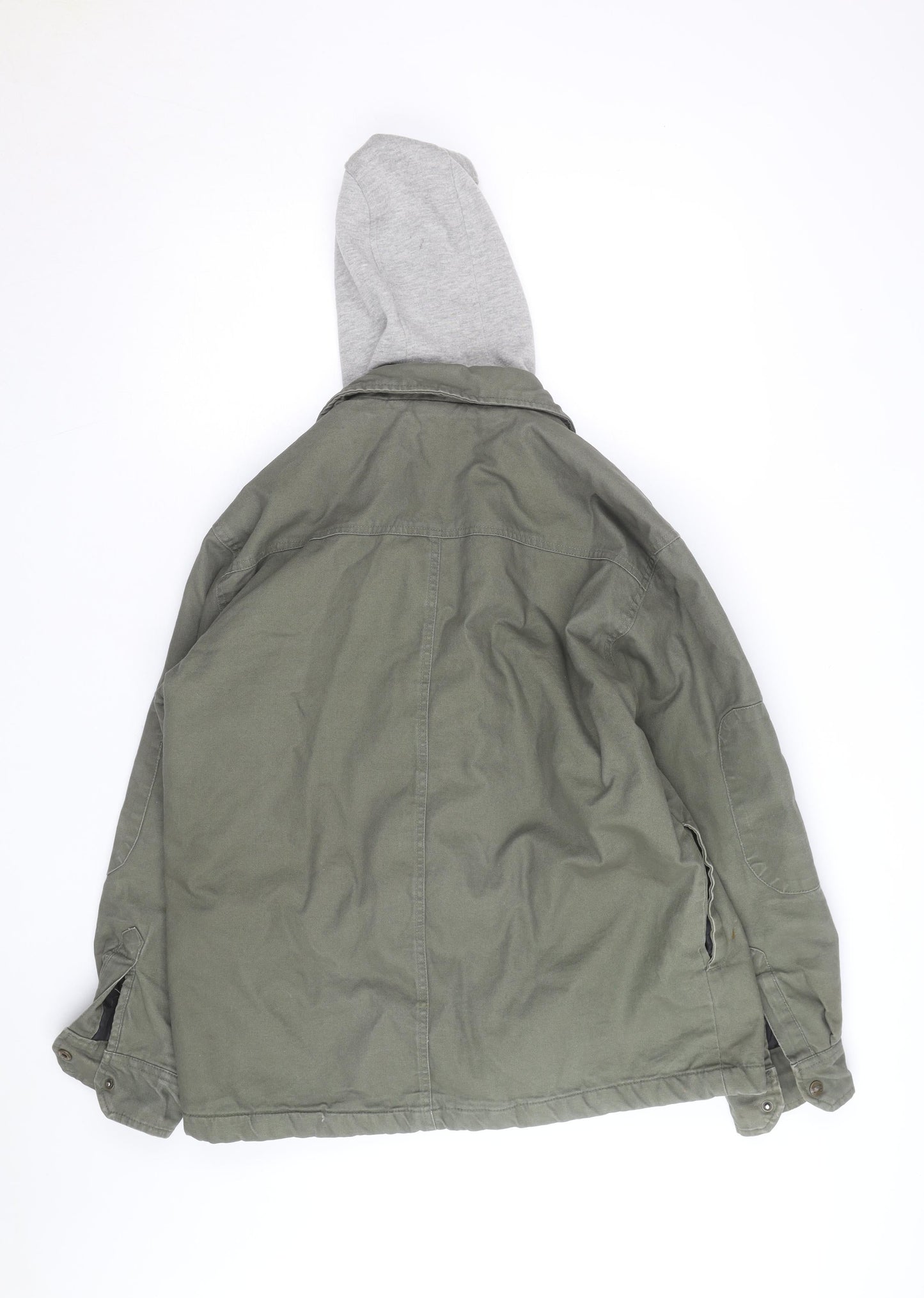 Dickies Men Green Hooded Workwear Canvas Jacket Size M