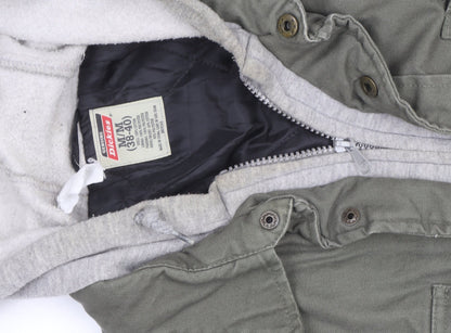 Dickies Men Green Hooded Workwear Canvas Jacket Size M
