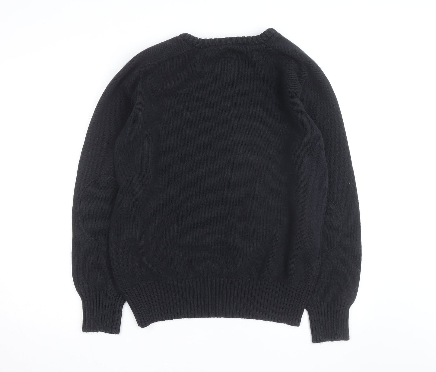 Firetrap Men's Black 3XL Crew Neck Cotton Pullover Jumper