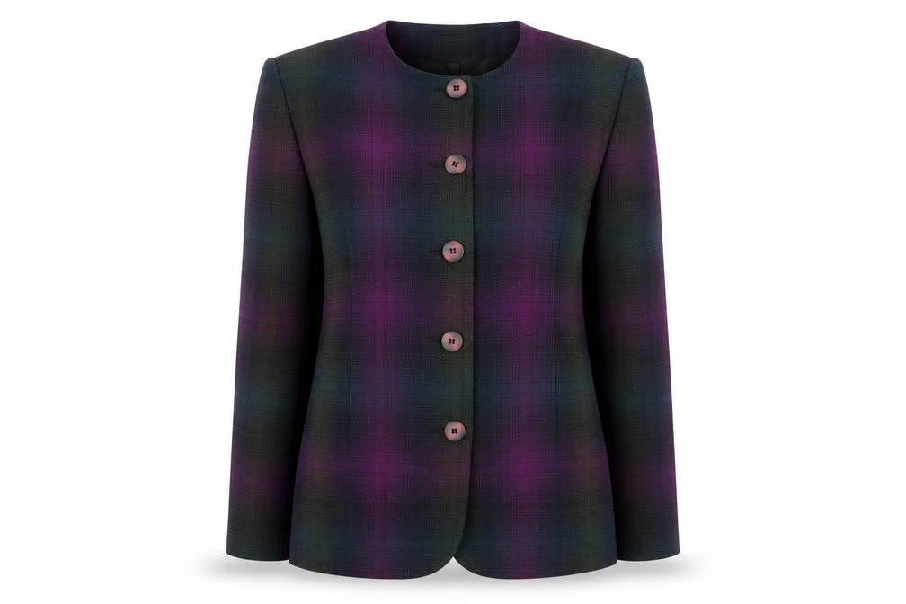 Braemar by Michelle Monet Women's Multicoloured Size 12 Wool Blazer Jacket